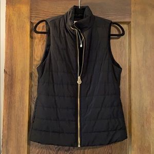 Black puff vest Michaels Kors